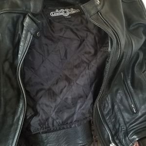 Womens leather motorcycle jacket